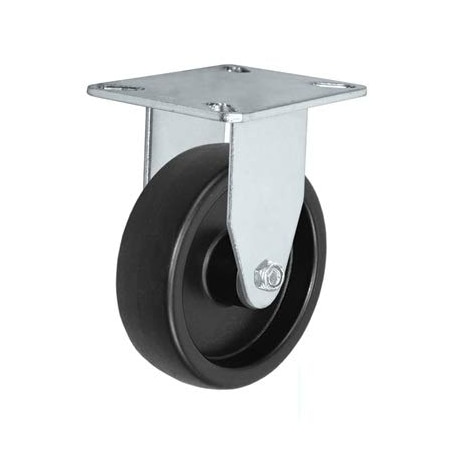 Casterhq 3"x1-1/4" Rigid Caster, POLYOLEFIN Wheel, 250 LBS Capacity, Plate 24CR314PO82B-02